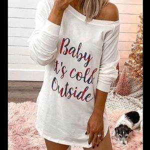 Baby It's Cold Outside Dress - White